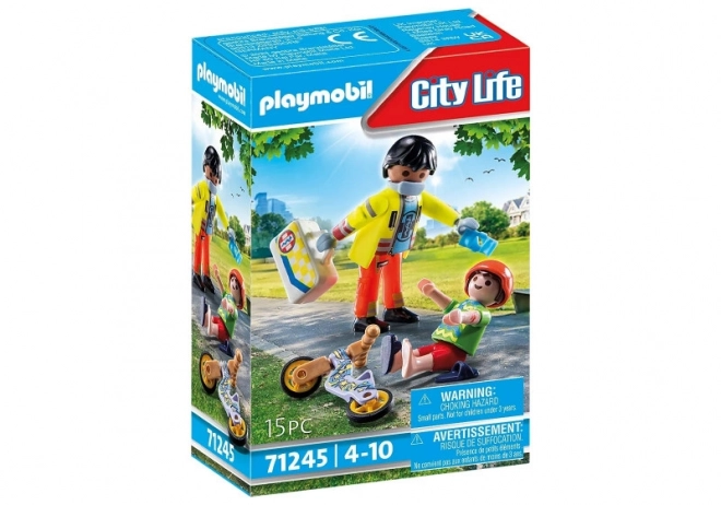 Sanitar cu pacient figurine City Life