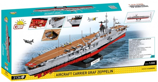 Portavion Graf Zeppelin din set de construcții COBI