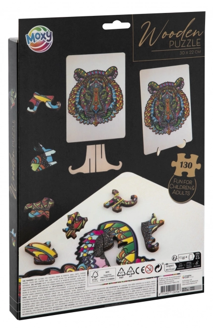 Puzzle contur Moxy tigru 130 piese