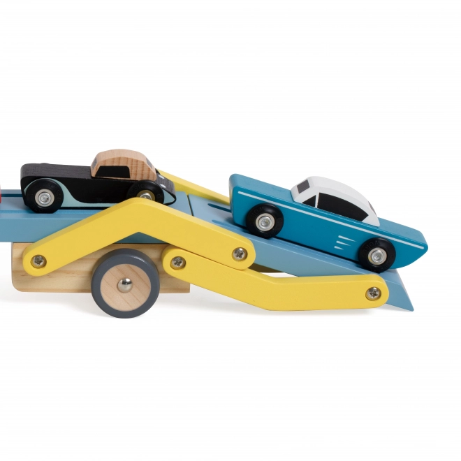Transportator auto din lemn cu 4 vehicule - Classic World