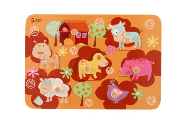 Animale colorate din lemn