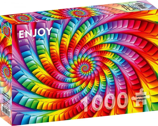 puzzle spirală psihodelică curcubeu 1000 piese