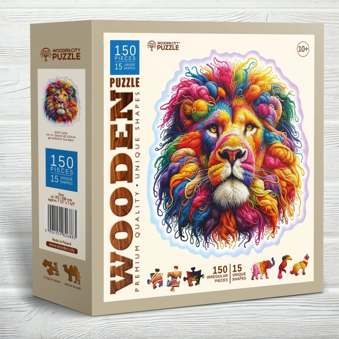 Puzzle din lemn cu lev WOODEN CITY