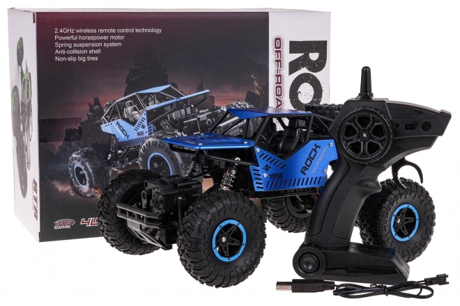 Crawler R/C Rover albastru 1:16