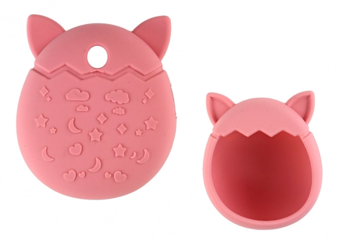 etui roz pentru tamagotchi din silicon