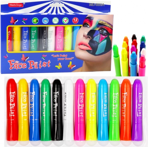Set pentru pictură pe față - 12 markere colorate