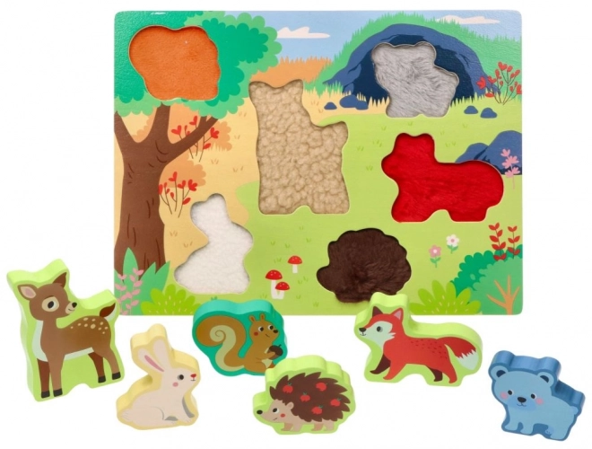 Puzzle tactile 3D Animale din pădure