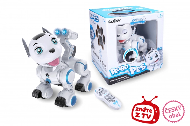 Câine robot RC cu efecte luminoase și sonore