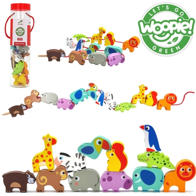Koko copii din lemn animale Safari