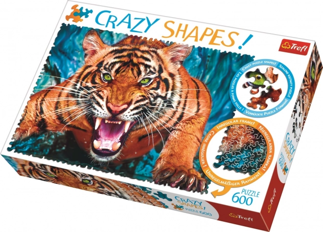 Puzzle Crazy Shapes Atacul tigrului 600 piese