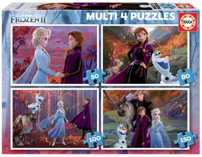 Puzzle Frozen 2 Educa 4 în 1