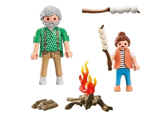 Set figurine viață la foc de tabără cu bezele