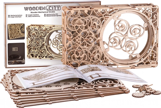 Tablou mecanic - puzzle 3D din lemn