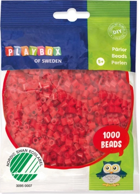 Playbox mărgele termoadezive roșii 1000 bucăți