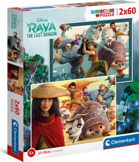 Puzzle Raya și dragonul 2x60 piese