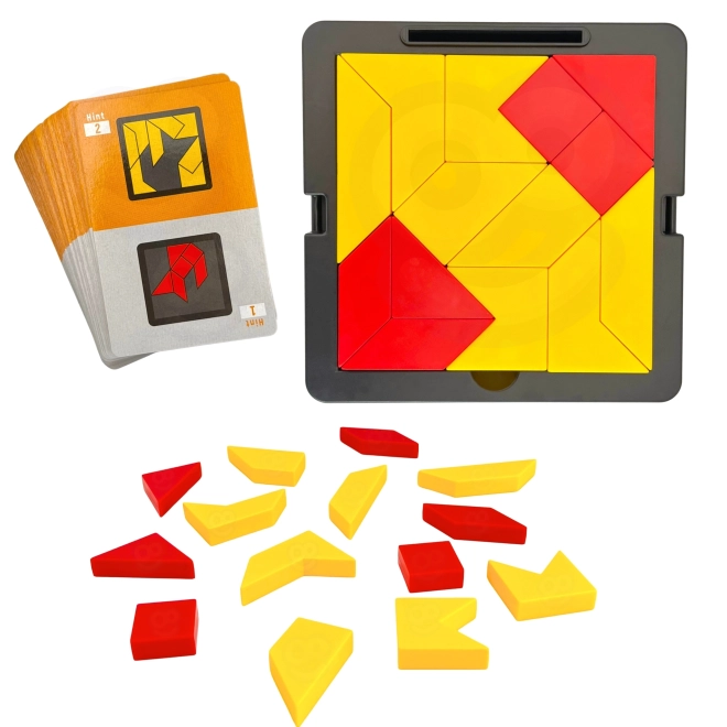 Joc logic tangram Woopie antrenament de buzunar pentru creier