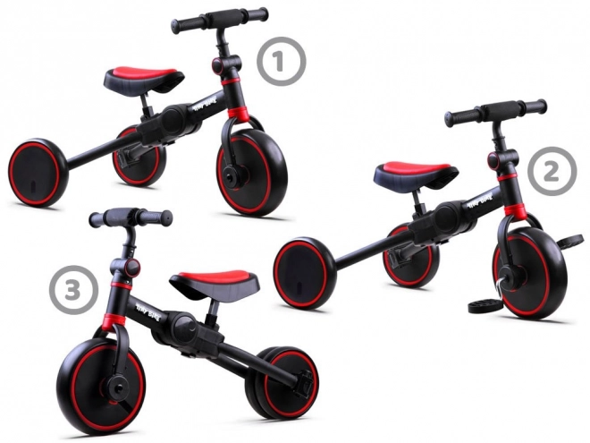 Bicicletă trike pentru copii 3în1 Tiny Bike – Roșu