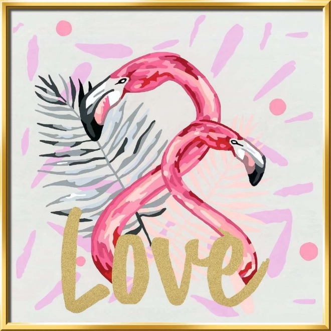 creație artistică flamingo