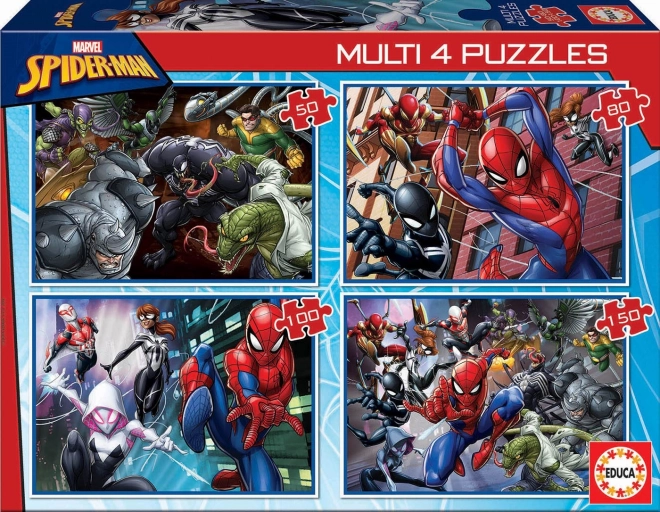 Puzzle progresiv Spiderman 4-in-1 de la EDUCA