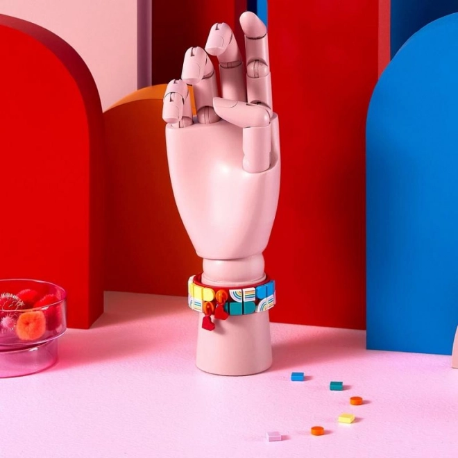 Brățară curcubeu cu pandantive Lego Dots