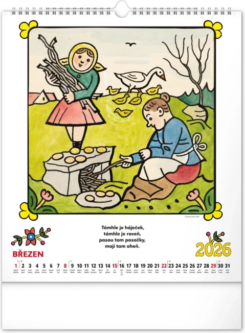 Calendar de perete Josef Lada - Rime 2026