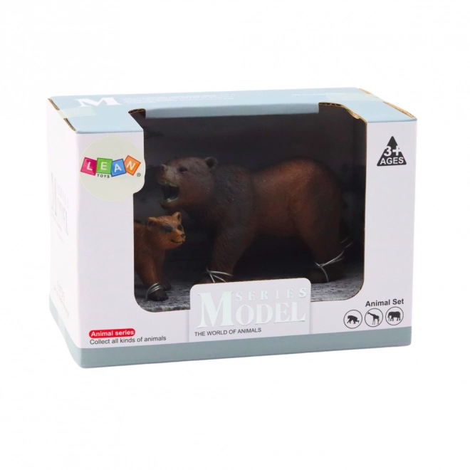 Set figurine urs brun și pui