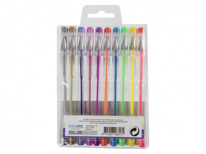 Set de 10 pixuri cu gel multicolore