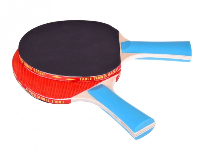 Set palete de ping-pong din lemn cu 3 mingi de tenis de masă