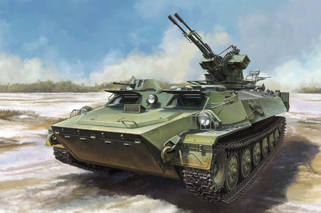 Model din plastic MT-LB cu ZU-23-2 scara 1/35