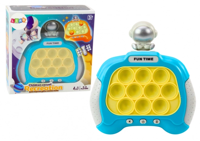 Joc pop-it astronaut cu lumini și sunete albastru