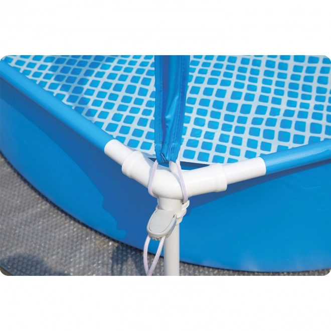 Piscina rotundă pentru copii cu cadru și protecție UV