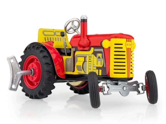 Tractor Zetor roșu cu cheie 1:25