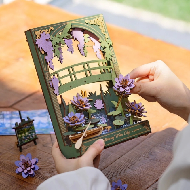 Puzzle de Lemn RoboTime 3D Nuferii Sclipitori