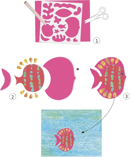Colaje creative de hârtie Djeco
