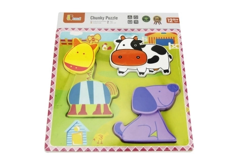 Puzzle din lemn cu animale domestice