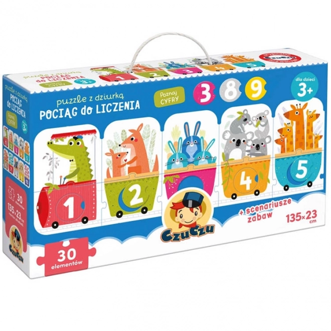 Puzzle cu găuri Trenul Numărătorii