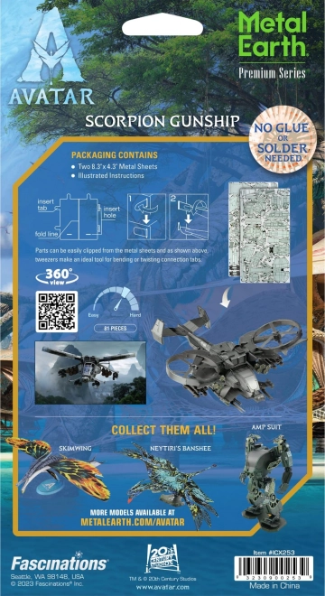 Puzzel 3D Premium Metal Earth: Scorpion Gunship Avatar
