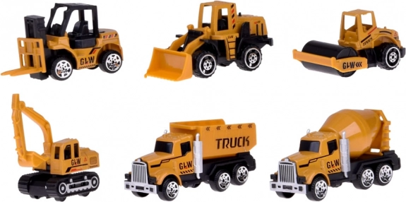 Șase vehicule de construcție mobile