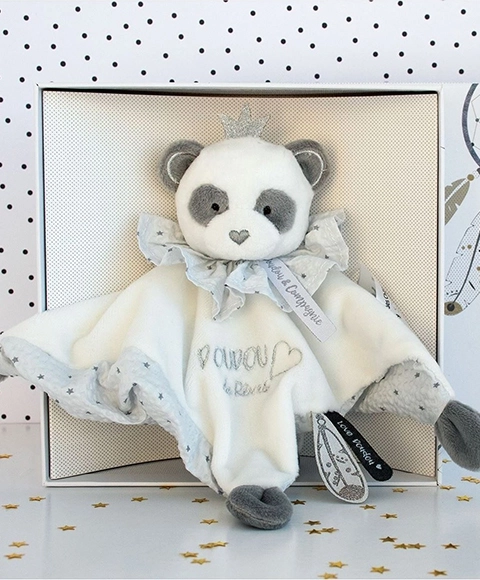 Set cadou doudou panda de pluș 20 cm