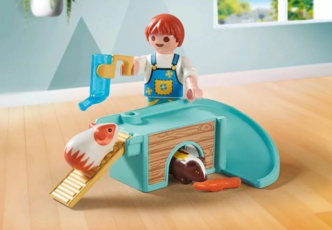 Set figurine My Life băiat cu cobai