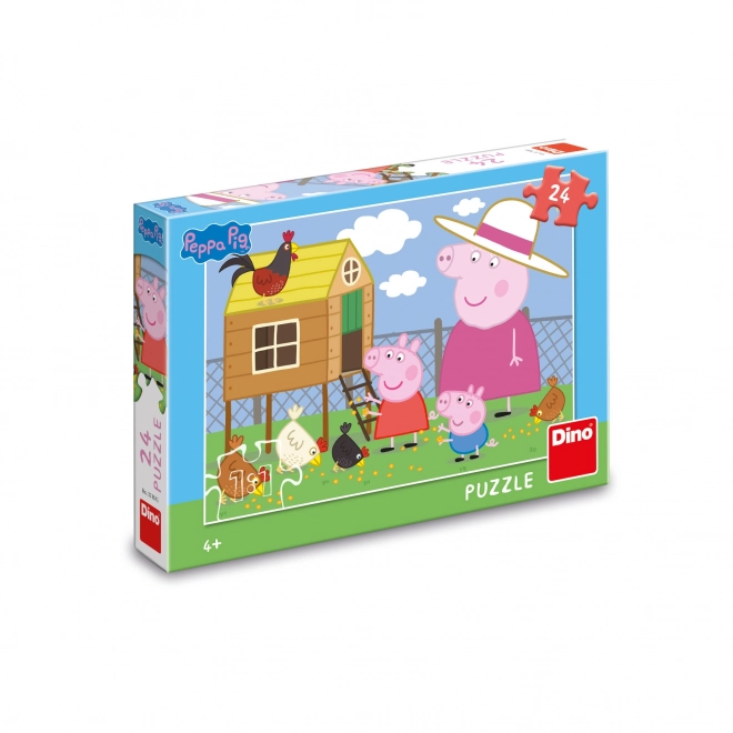 Puzzle dino Peppa Pig 24 piese