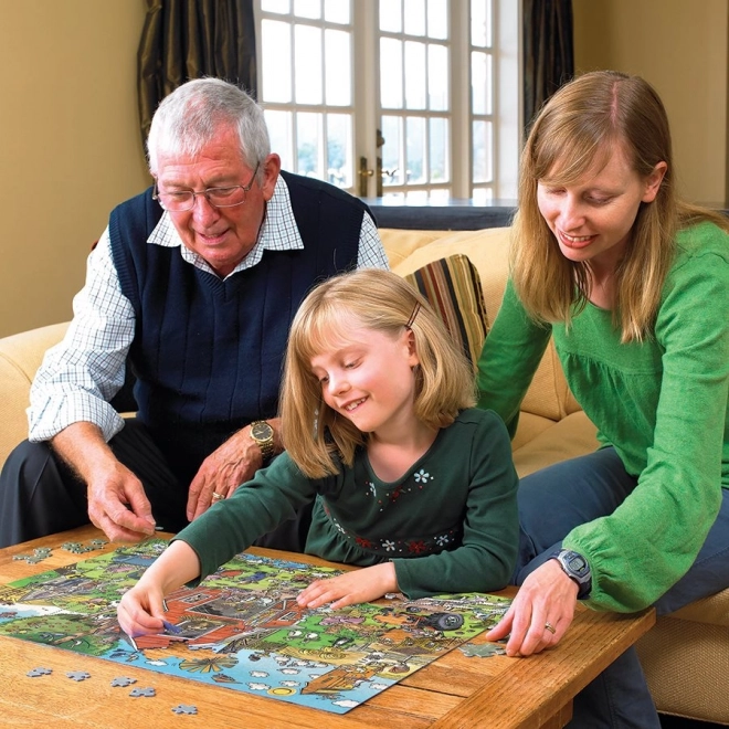 Puzzle de familie Ferma nebună 350 piese