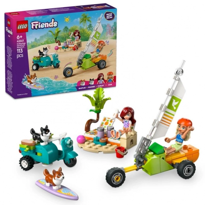 Lego Friends aventura cu câini surferi și scuter