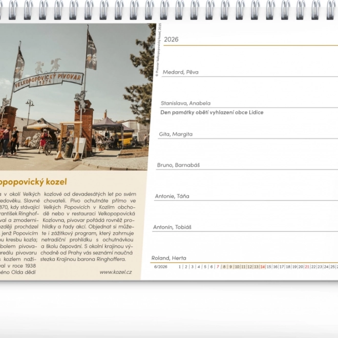 Calendar de masă Călătorii pentru Bere 2026
