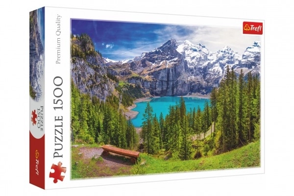 Puzzle Lacul Oeschinen Alpi, Elveția 1500 piese