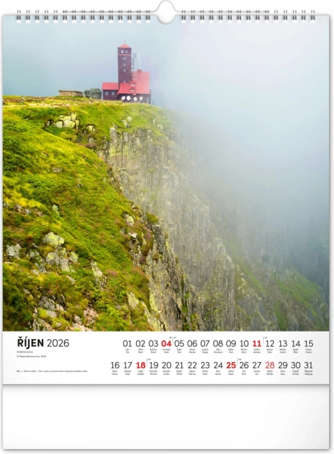 Calendar de perete Krkonoše 2026