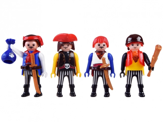 Set pirat cu corabie, figurine și tun