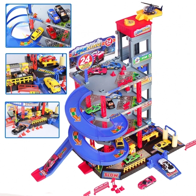 Garaj auto multilevel cu spălătorie și loc de aterizare elicopter Woopie