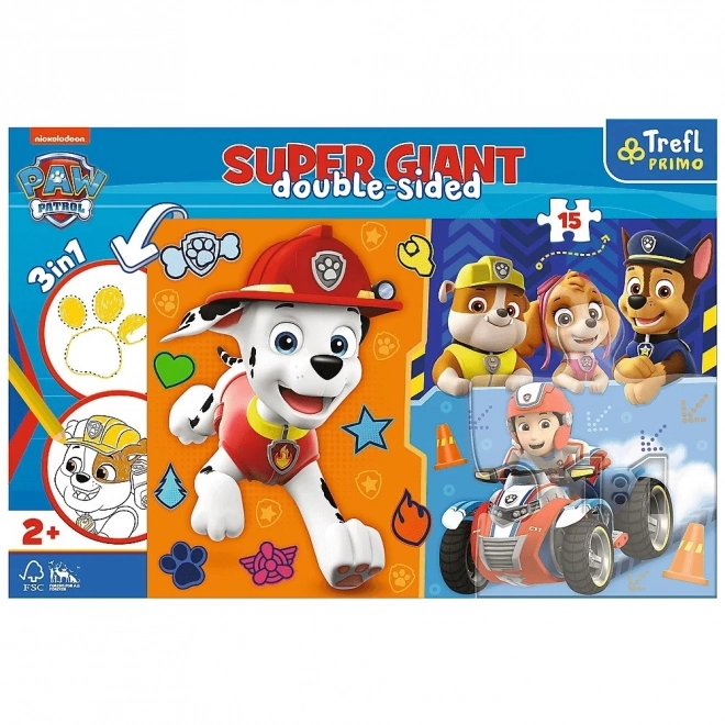 Puzzle dublu Paw Patrol Super Giant