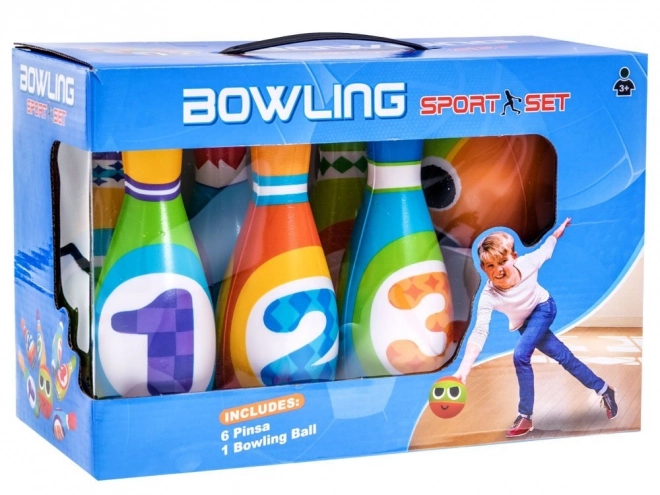 Set bowling colorat și sigur pentru copii